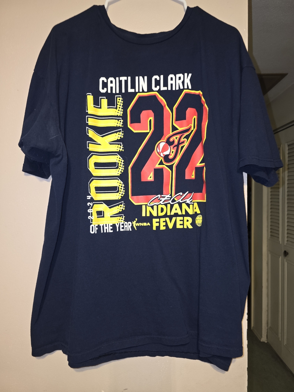 Caitlin Clark Indiana Fever Navy Graphic Rookie Tee